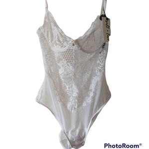 Salt & Lace Intimates Bodysuit White Shear Lingerie M